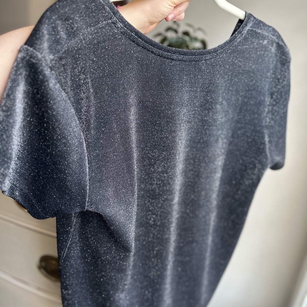 All Saints Black V-Neck Women's Top - Picture 3 of 5